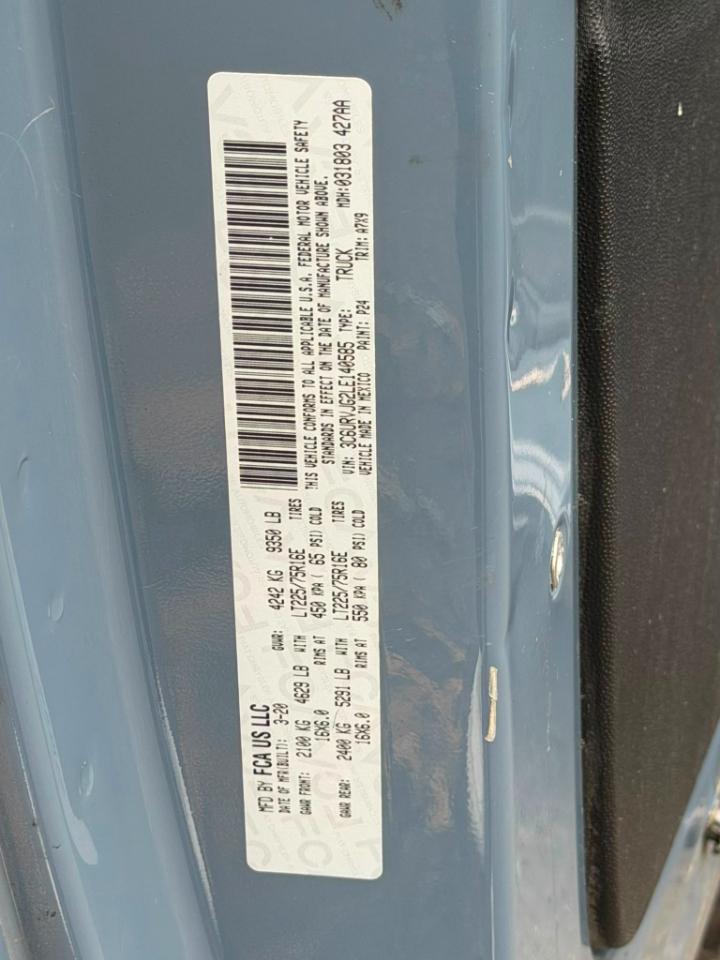 RAM Promaster 3500 High Roof 159-in. WB Ext 2020