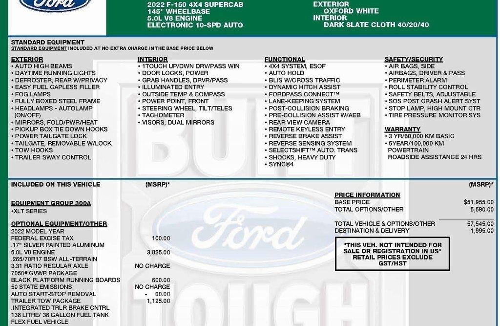 Ford F-150 XLT SuperCab 4WD 2022