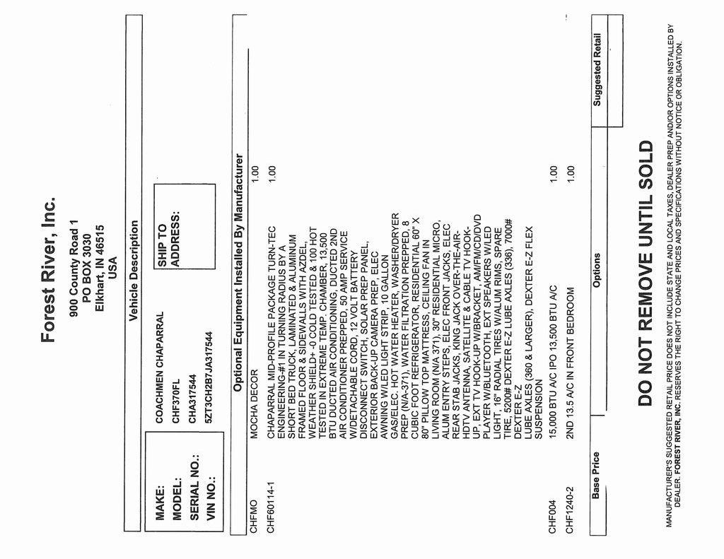 Forest River Chaparral  2018