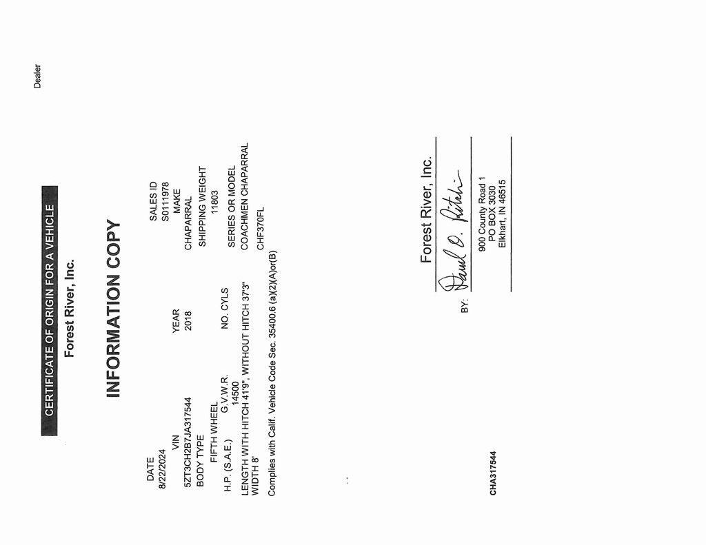 Forest River Chaparral  2018