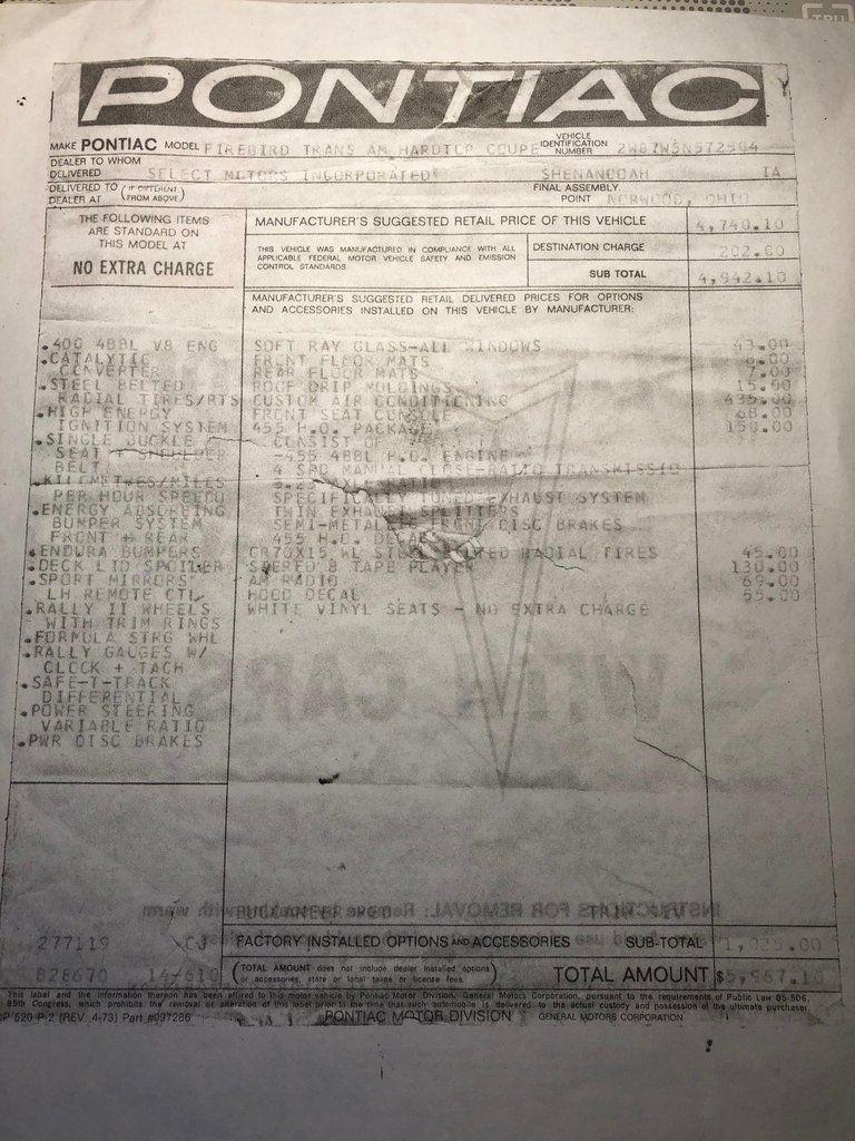 Pontiac Firebird  1975