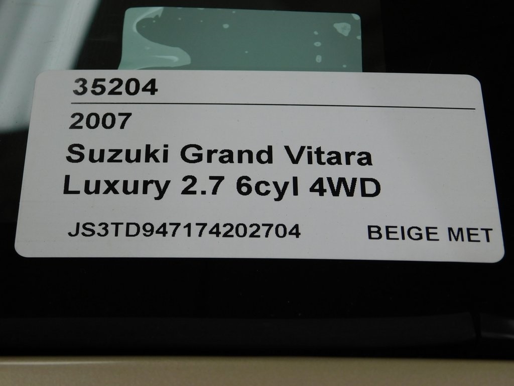 Suzuki Grand Vitara Luxury 4WD 2007