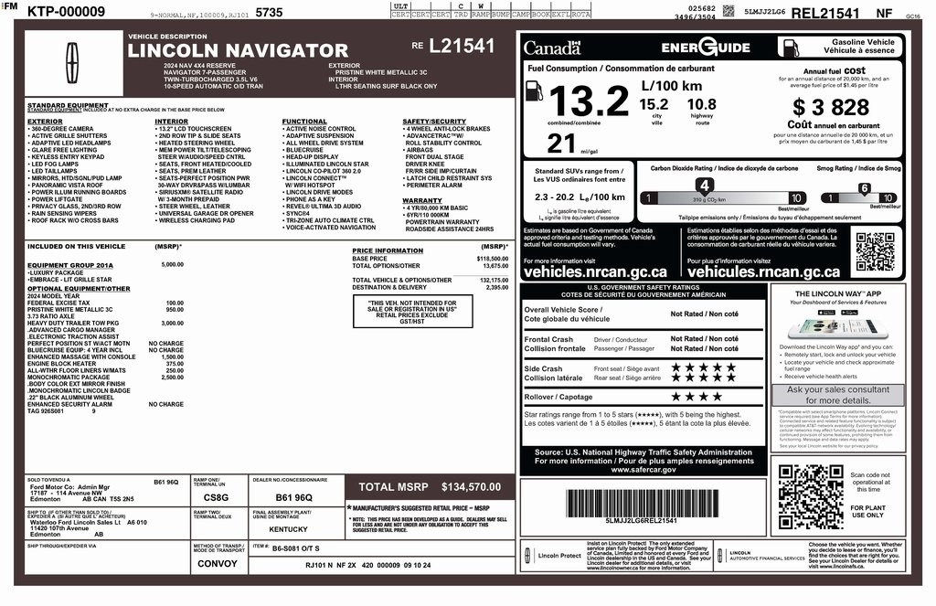 Lincoln Navigator Reserve 2024