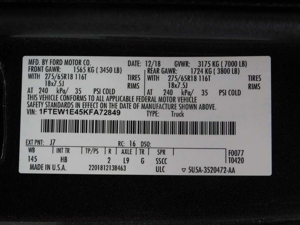 Ford F-150 Lariat SuperCrew 6.5-ft. Bed 4WD 2019