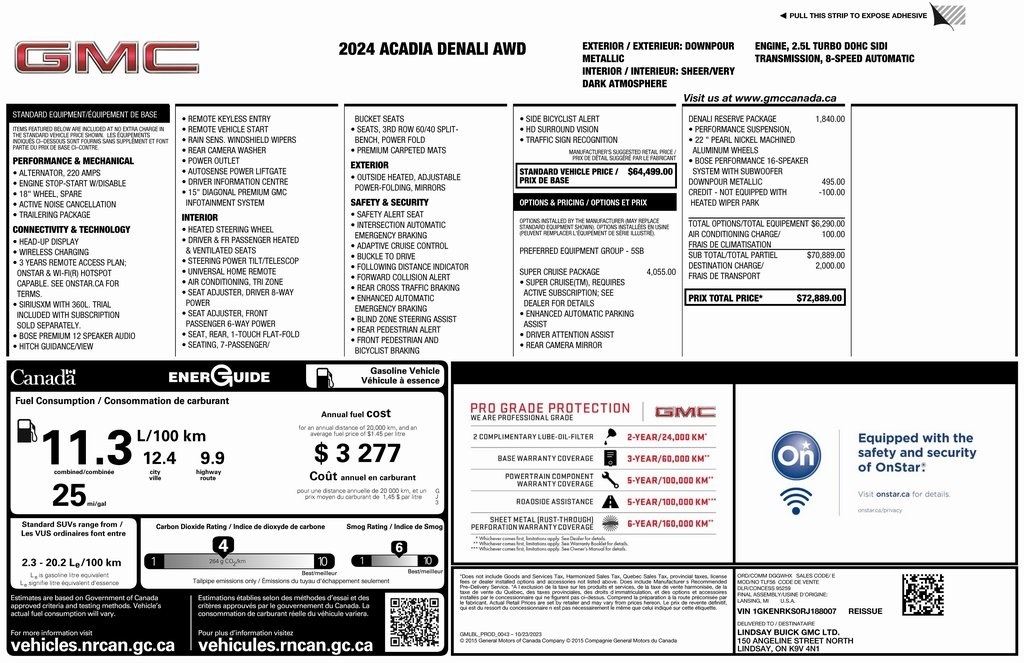 GMC Acadia Denali AWD 2024