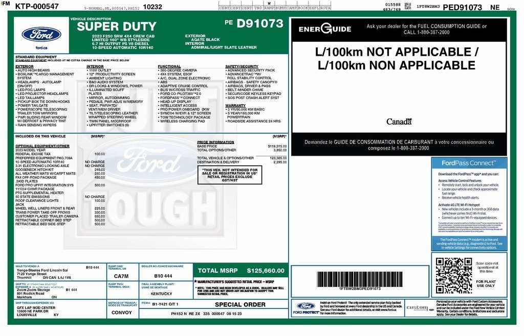 Ford F-250 SD Limited Crew Cab 4WD 2023