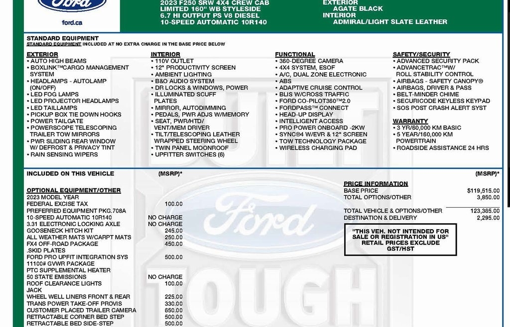 Ford F-250 SD Limited Crew Cab 4WD 2023