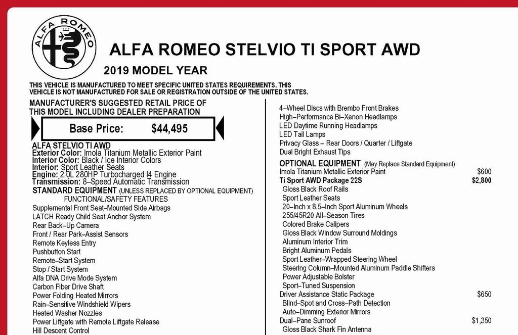 Alfa Romeo Stelvio Ti 2019