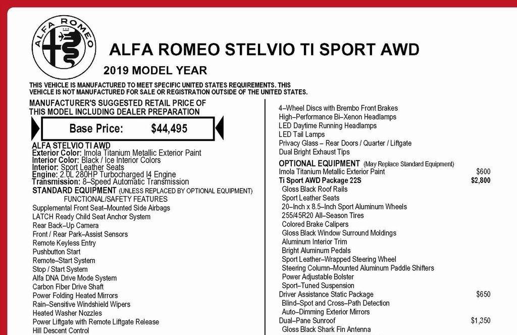 Alfa Romeo Stelvio Ti 2019