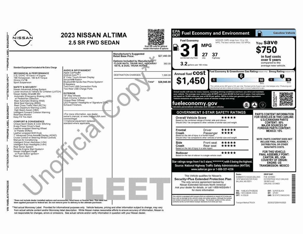 Nissan Altima 2.5 SR 2023