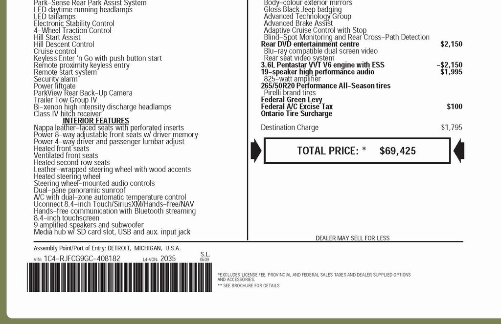 Jeep Grand Cherokee Overland 4WD 2016