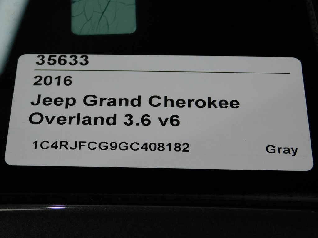 Jeep Grand Cherokee Overland 4WD 2016