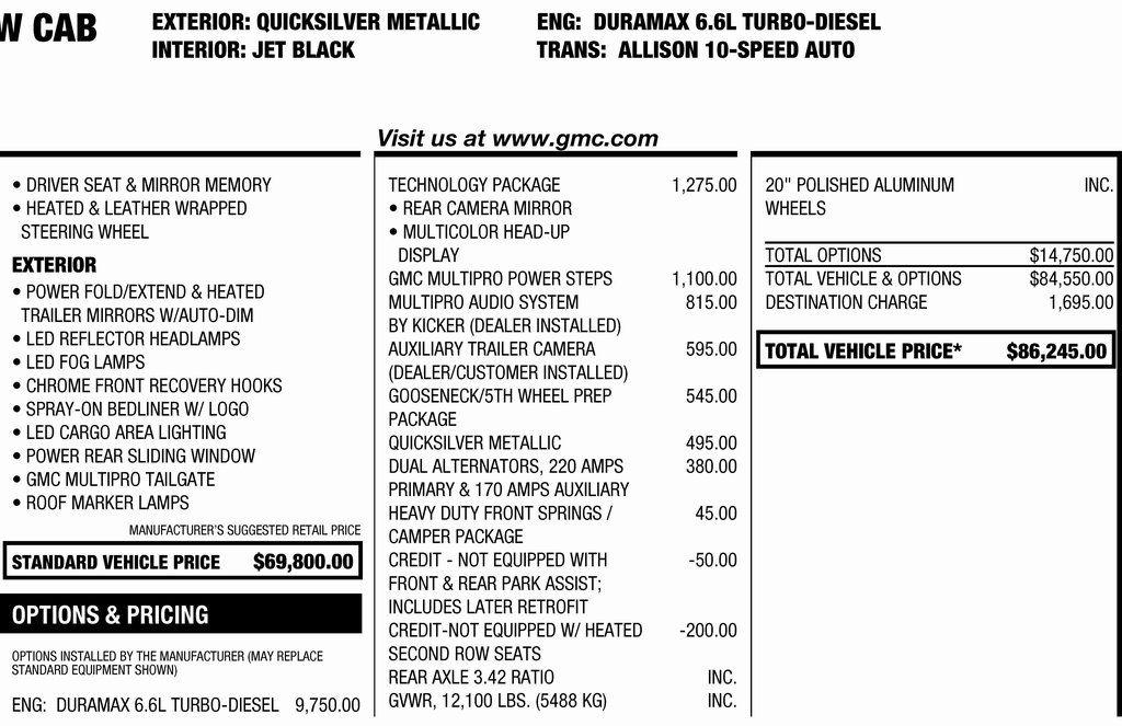 GMC Sierra 3500HD Denali Crew Cab 4WD 2022