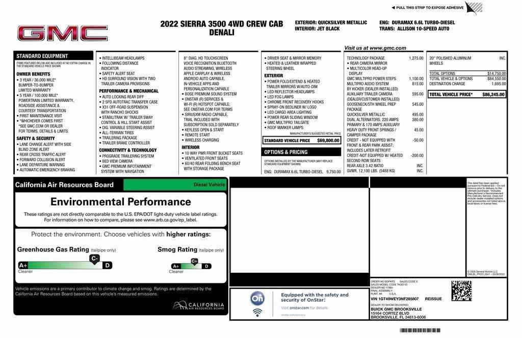 GMC Sierra 3500HD Denali Crew Cab 4WD 2022
