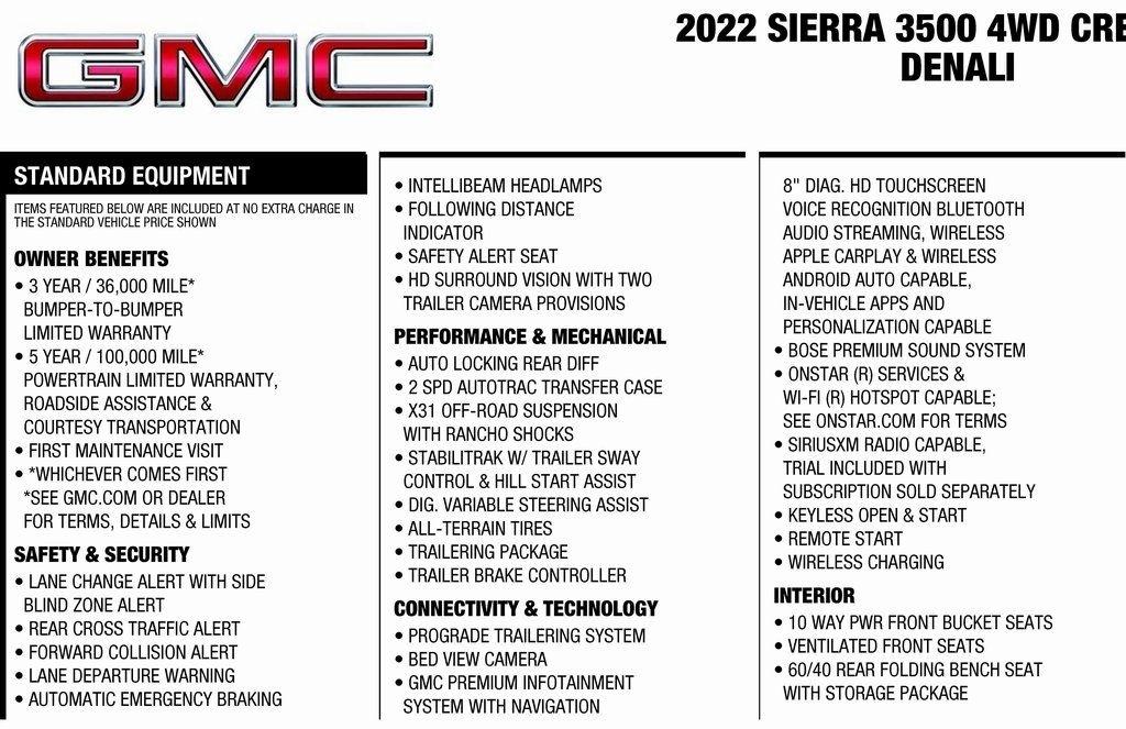 GMC Sierra 3500HD Denali Crew Cab 4WD 2022