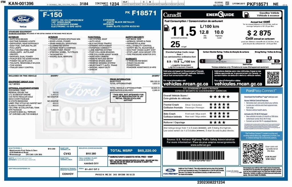 Ford F-150 XLT SuperCrew 5.5-ft. Bed 4WD 2023