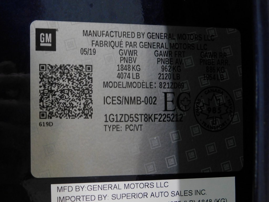 Chevrolet Malibu LT 2019