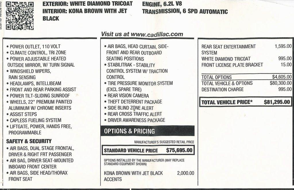 Cadillac Escalade Luxury 2WD 2015