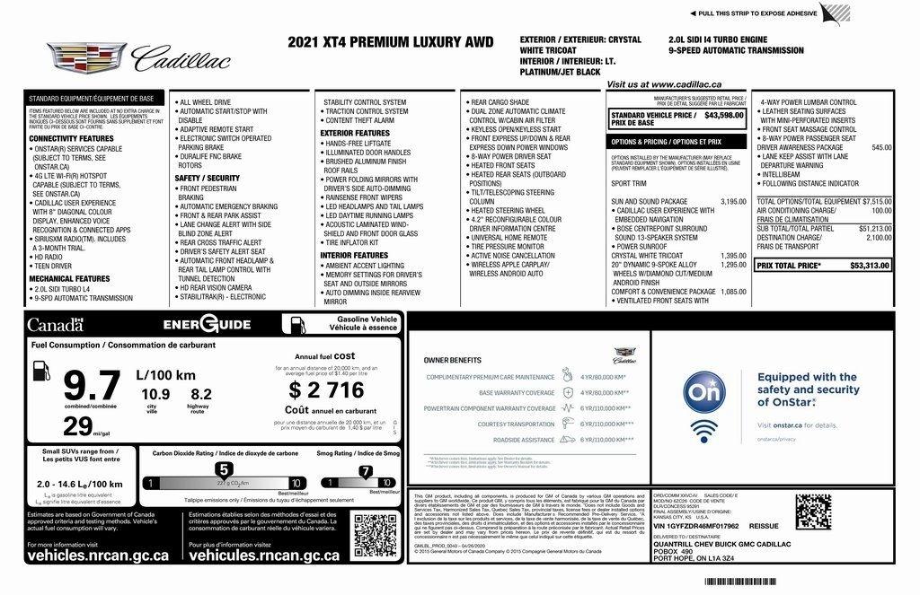 Cadillac XT4 Premium Luxury AWD 2021