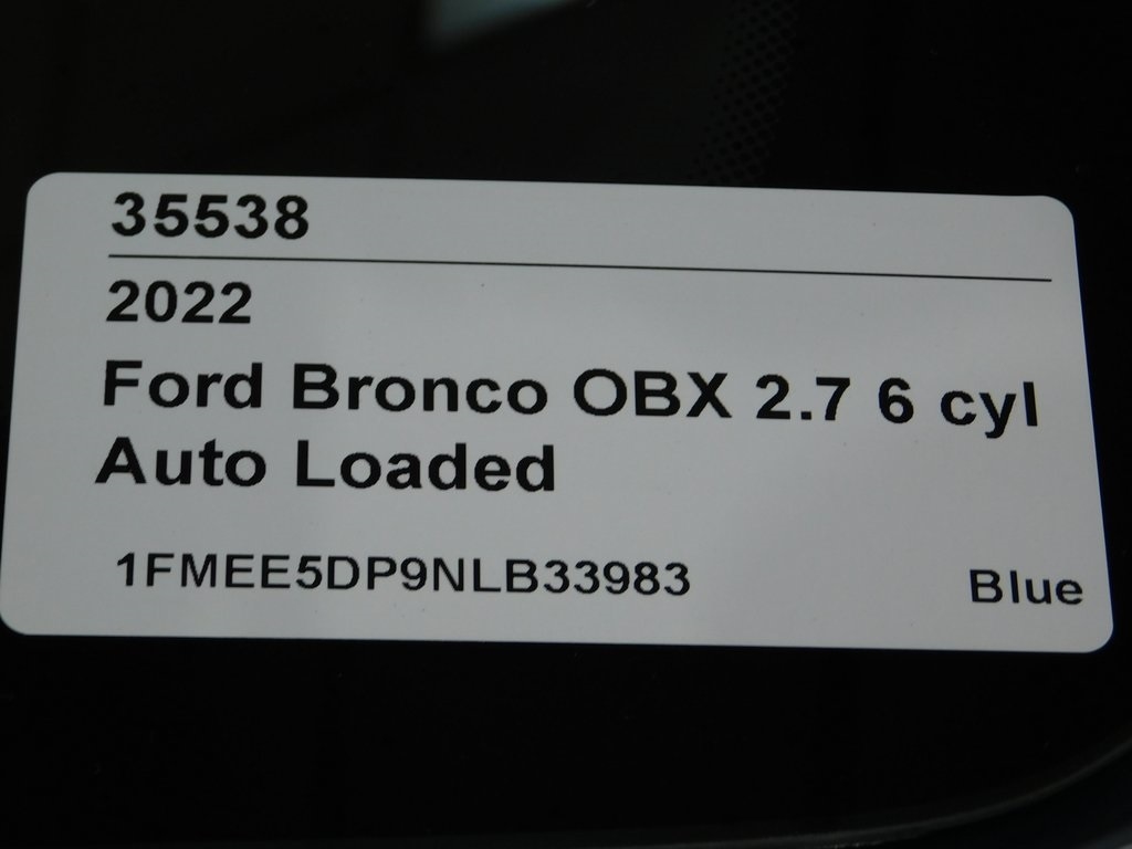 Ford Bronco Outer Banks 4-Door w/Advanced 2022