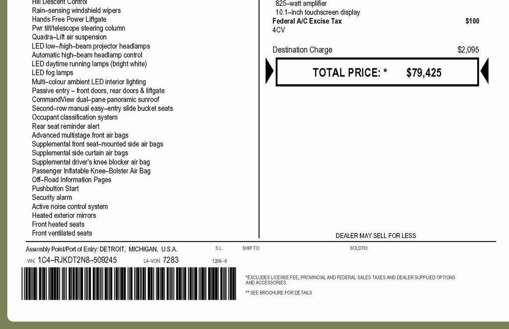 Jeep Grand Cherokee L Overland 4WD 2022