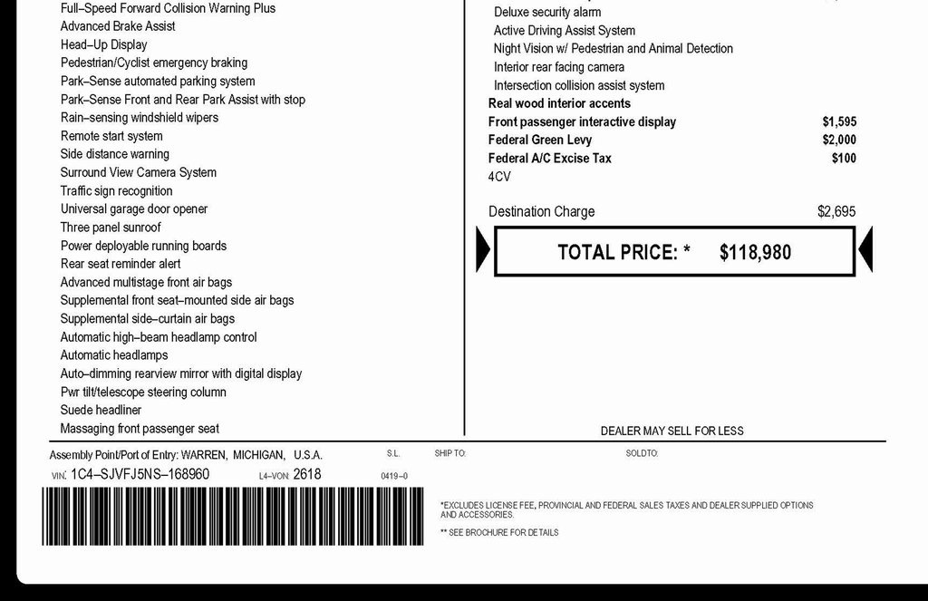 Jeep Grand Wagoneer Series II 4WD 2022