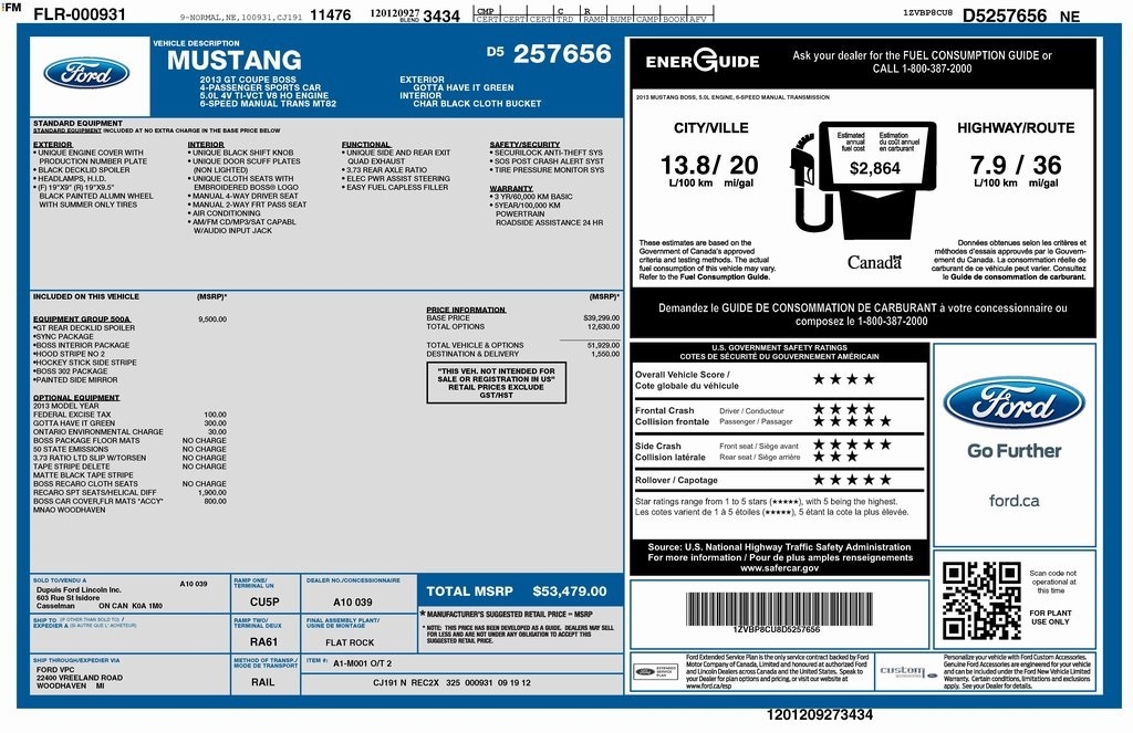 Ford Mustang Boss 302 2013
