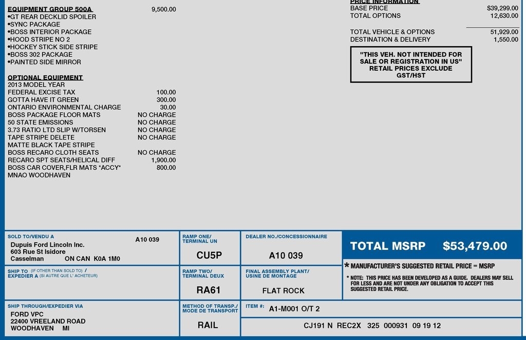 Ford Mustang Boss 302 2013