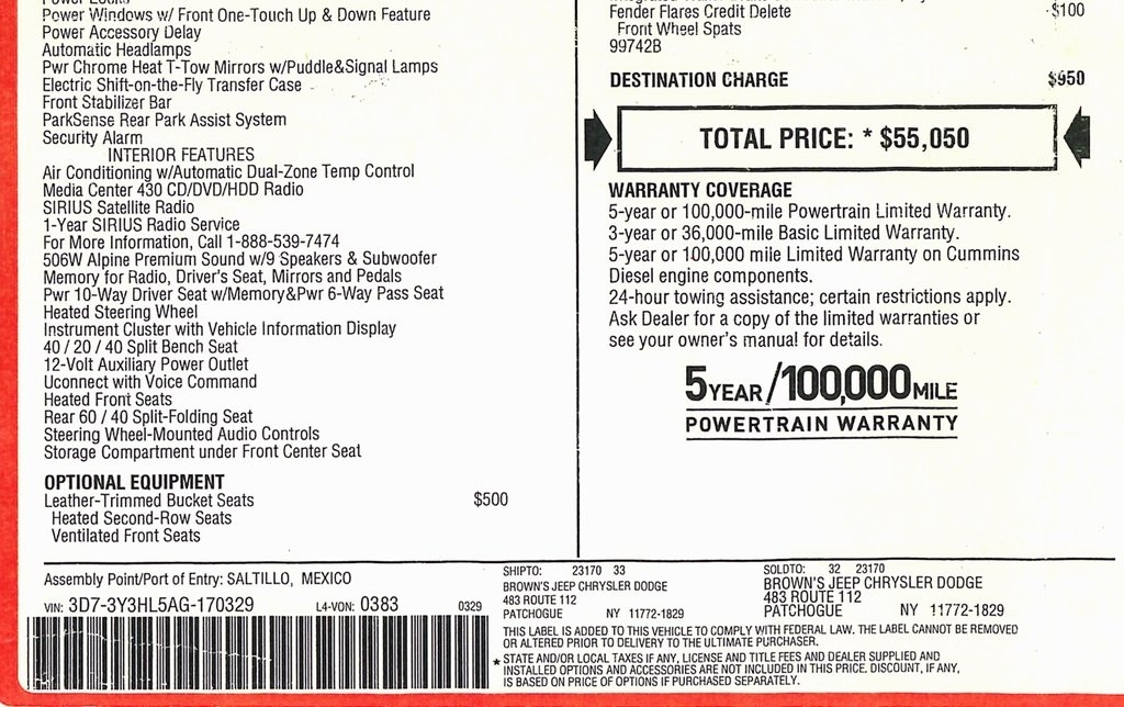 RAM 3500 Laramie Mega Cab 4WD 2010
