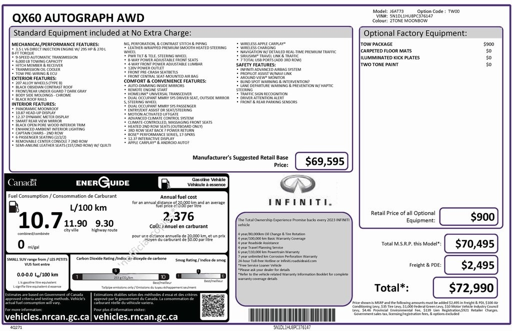 Infiniti QX60 AUTOGRAPH AWD 2023