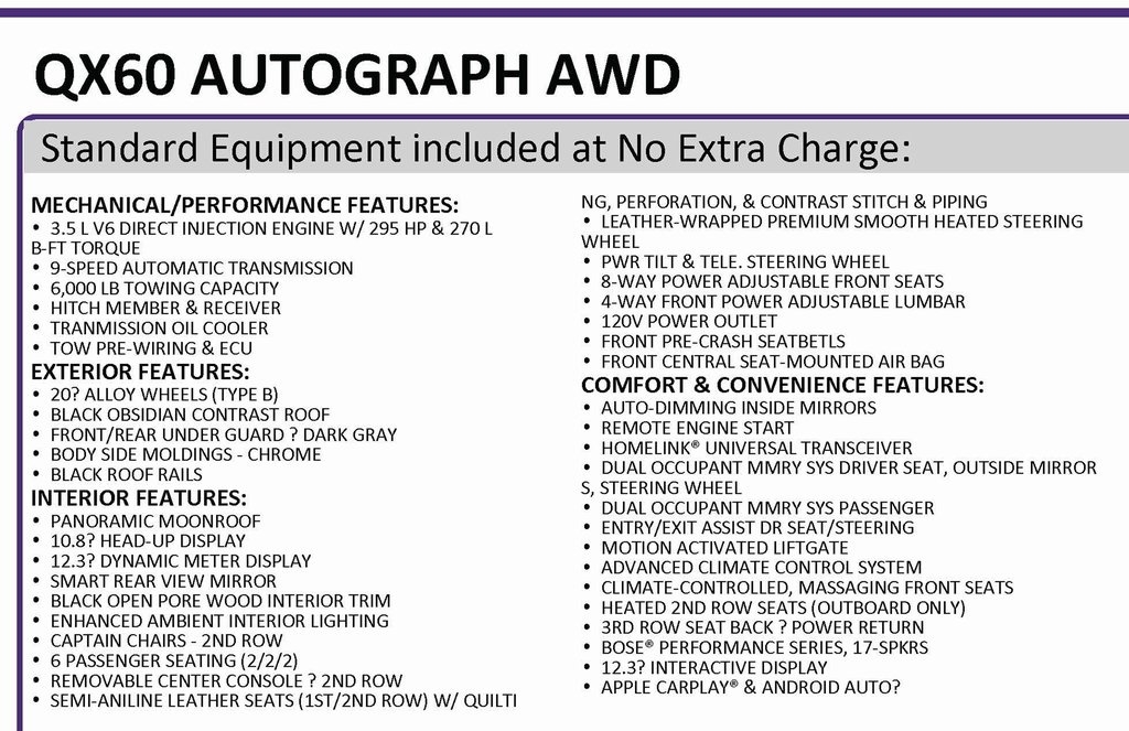 Infiniti QX60 AUTOGRAPH AWD 2023