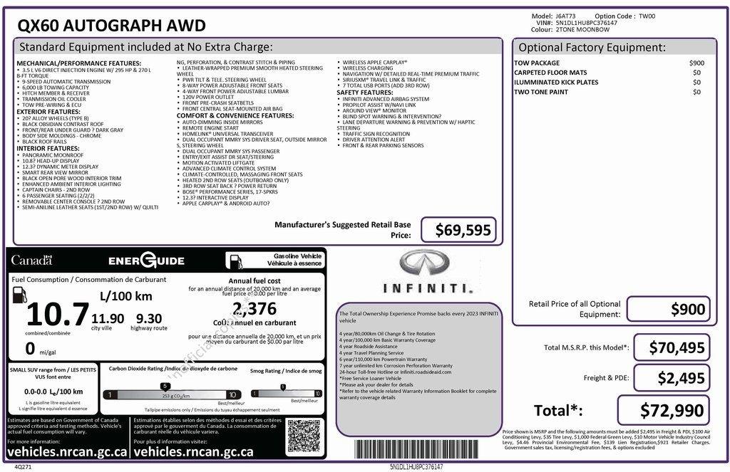 Infiniti QX60 AUTOGRAPH AWD 2023