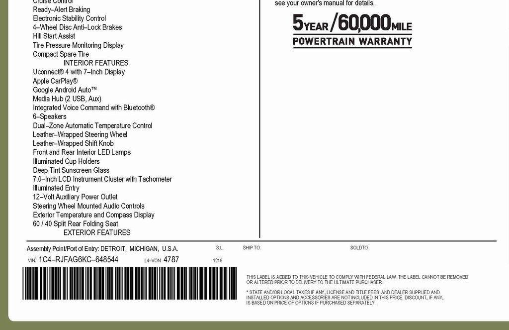 Jeep Grand Cherokee Laredo 4WD 2019