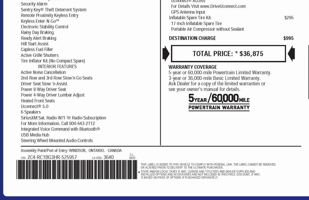 Chrysler Pacifica Touring-L 2017