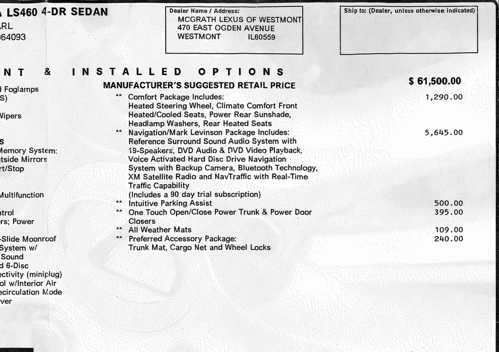 Lexus LS 460 Luxury Sedan 2008