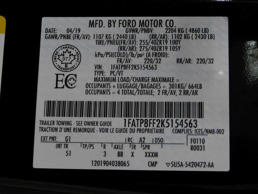 Ford Mustang GT convertible 2019