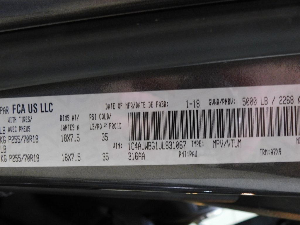 Jeep Wrangler JK Sahara 4WD 2018