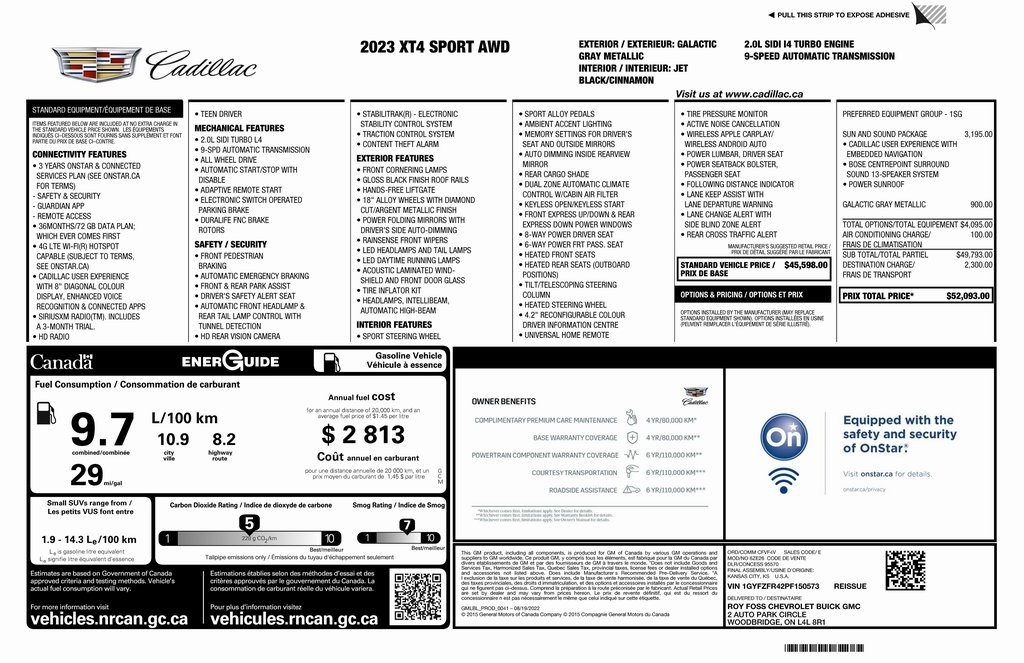 Cadillac XT4 Sport AWD 2023