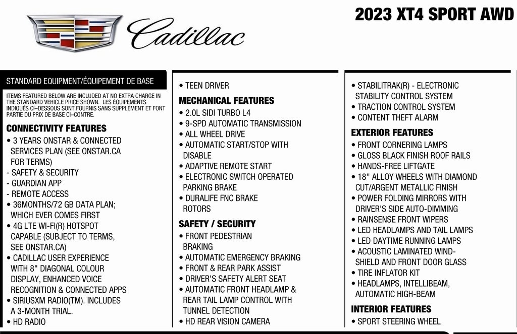 Cadillac XT4 Sport AWD 2023