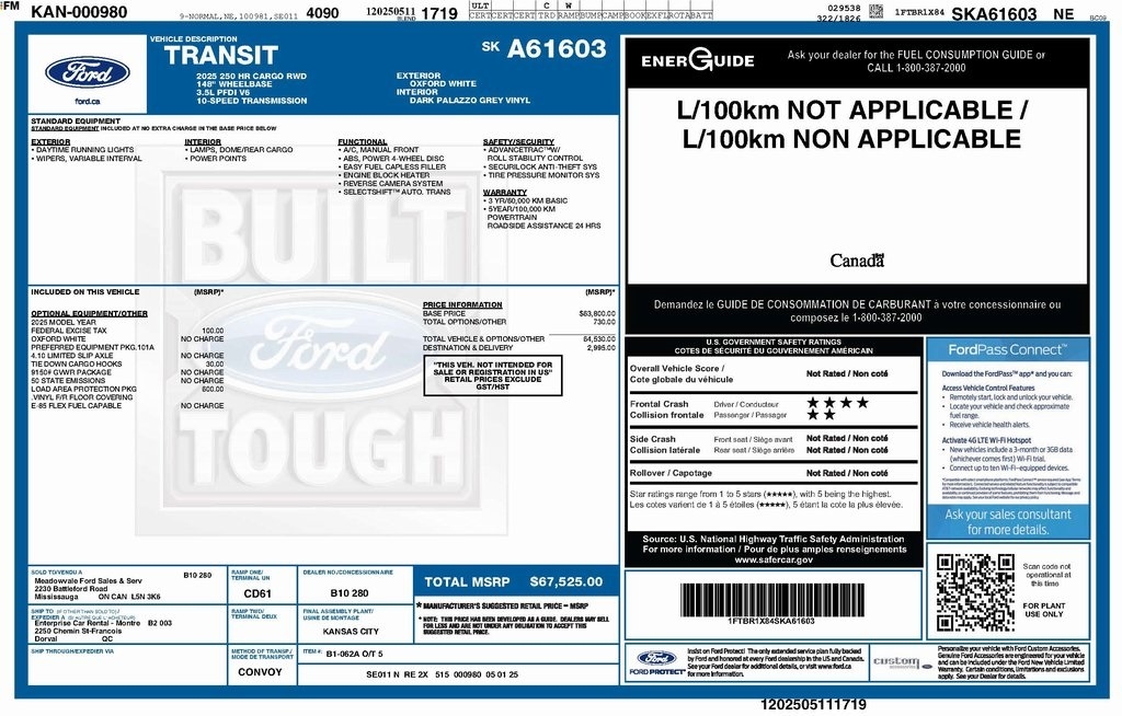 Ford Transit 250 Van 2025