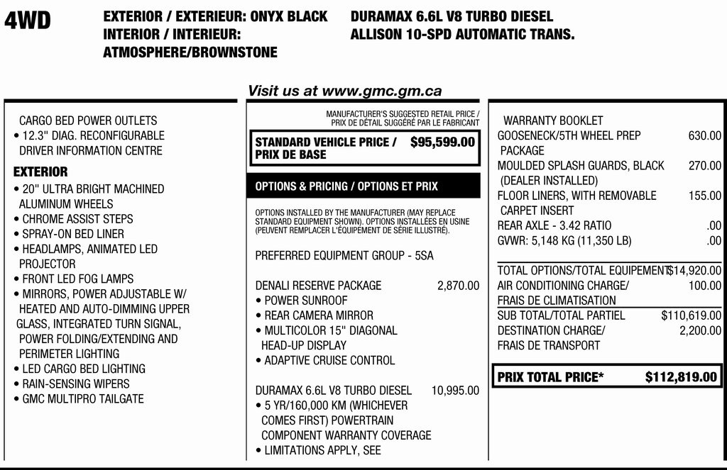 GMC Sierra 2500HD Denali Crew Cab 4WD SB 2024