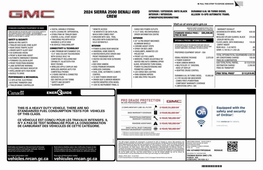 GMC Sierra 2500HD Denali Crew Cab 4WD SB 2024