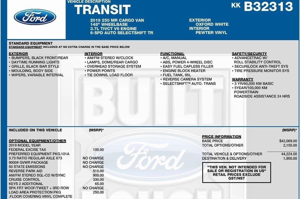 2019 Ford Transit Van Base - Photo 3