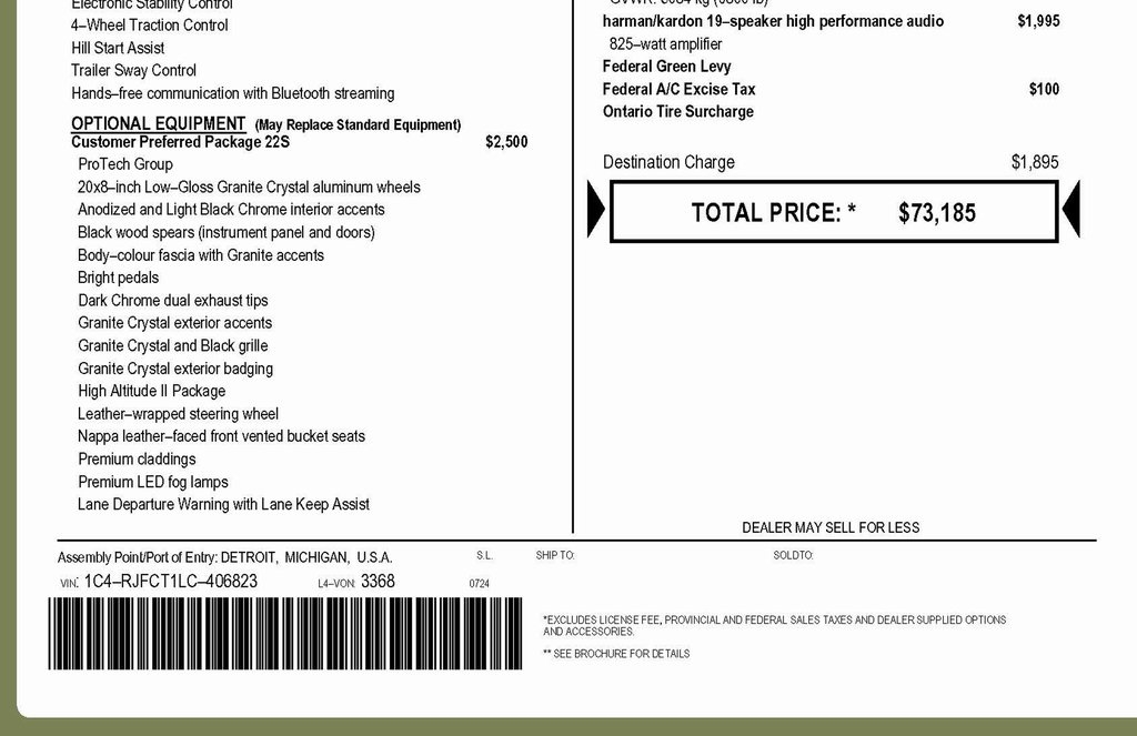 Jeep Grand Cherokee Overland 4WD 2020