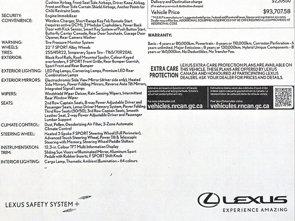 Lexus TX 500h F SPORT Premium AWD 2025