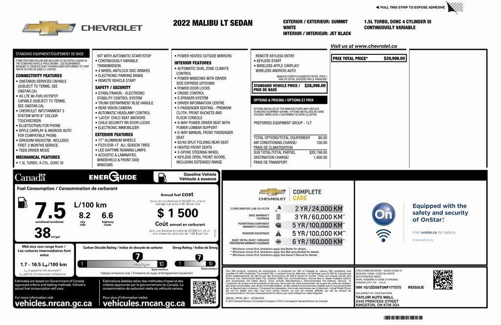 Chevrolet Malibu  2022