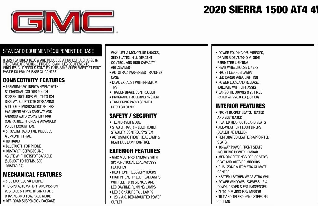 GMC Sierra 1500 AT4 Crew Cab Long Box 4WD 2020