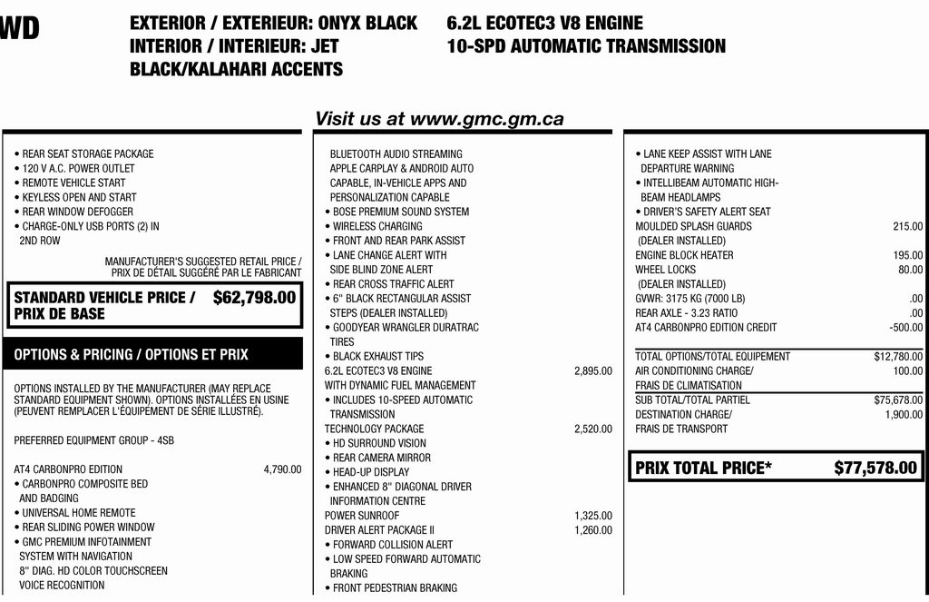 GMC Sierra 1500 AT4 Crew Cab Long Box 4WD 2020
