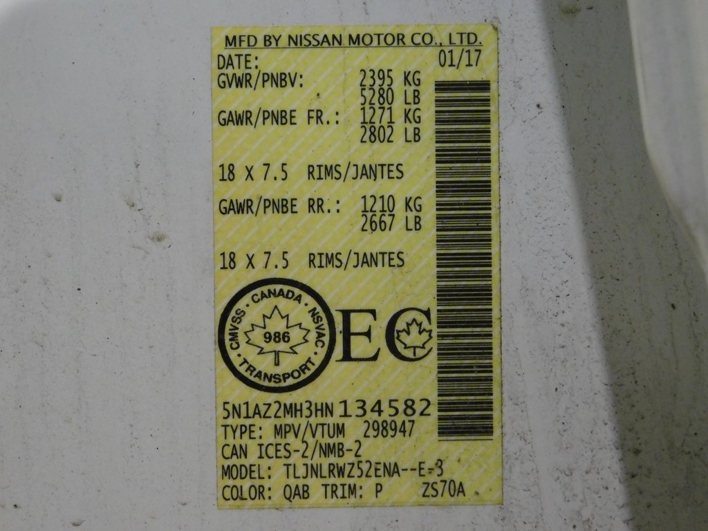 Nissan Murano SL AWD 2017