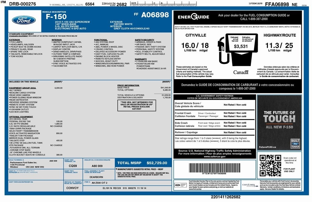 Ford F-150 XLT SuperCrew 6.5-ft. Bed 4WD 2015
